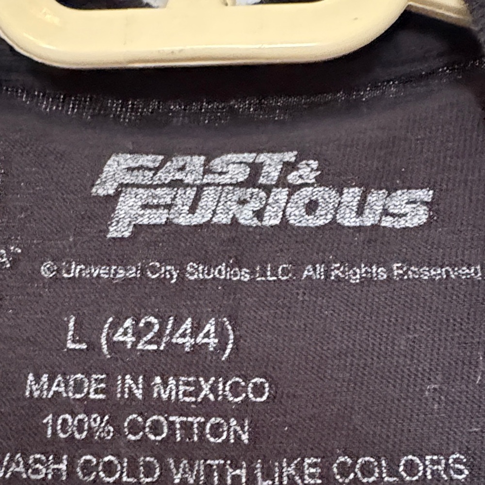 Universal Studios Fast & Furious Men’s Graphic Tee Size L (42/44) - Picture 2 of 4